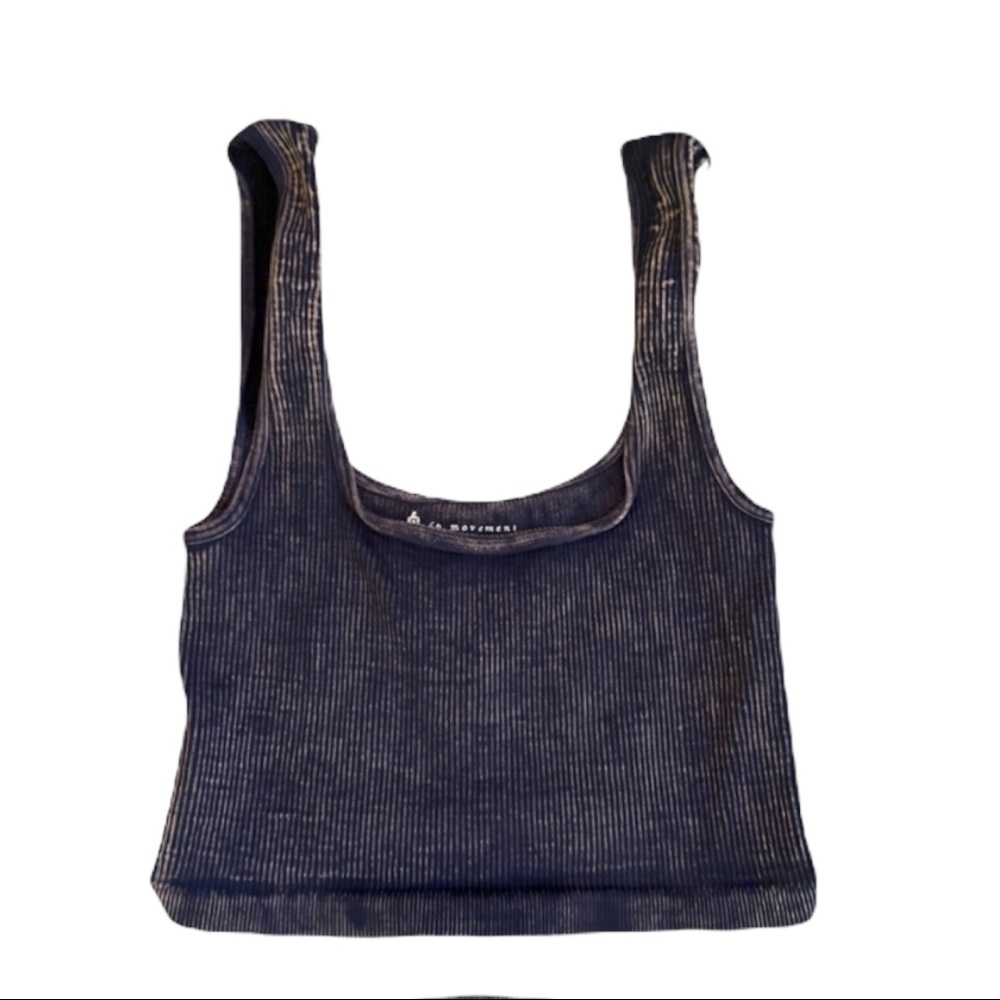 NEW Free People Happiness Runs Square Neck Crop Top - Picture 3 of 5
